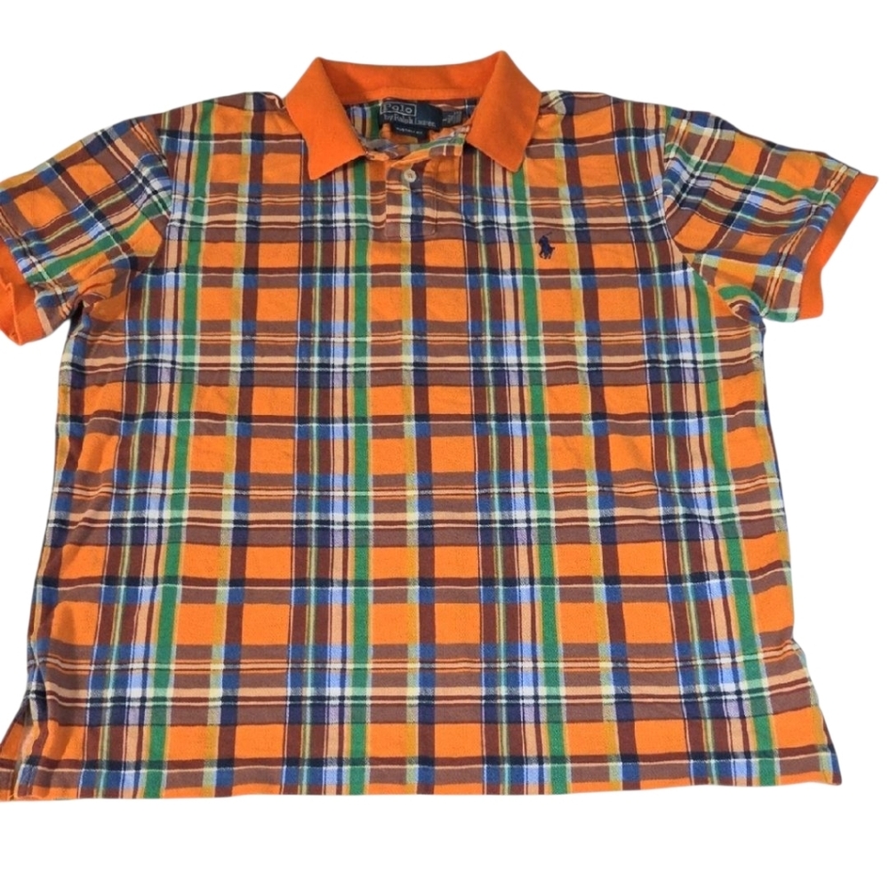 Ralph Lauren Multicolor Plaid Polo Shirt Custom Fit